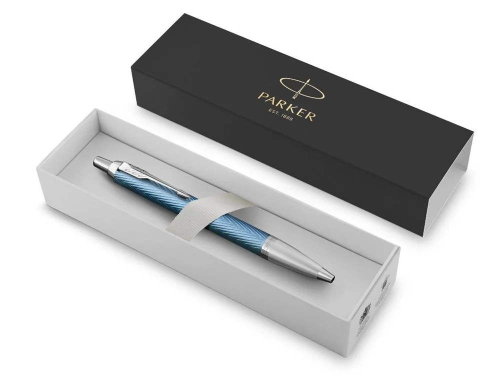Ручка шариковая Parker IM Premium, голубой, серебристый - фото 2