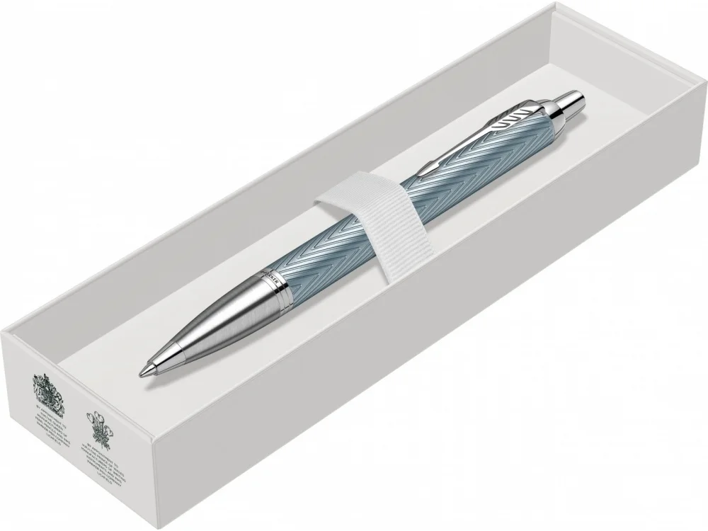 Ручка шариковая Parker IM Premium, голубой, серебристый - фото 4