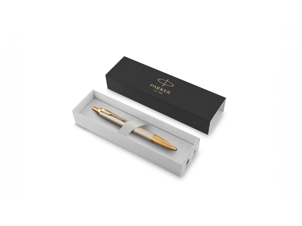 Ручка шариковая Parker IM Premium, серый, золотистый, серебристый - фото 2