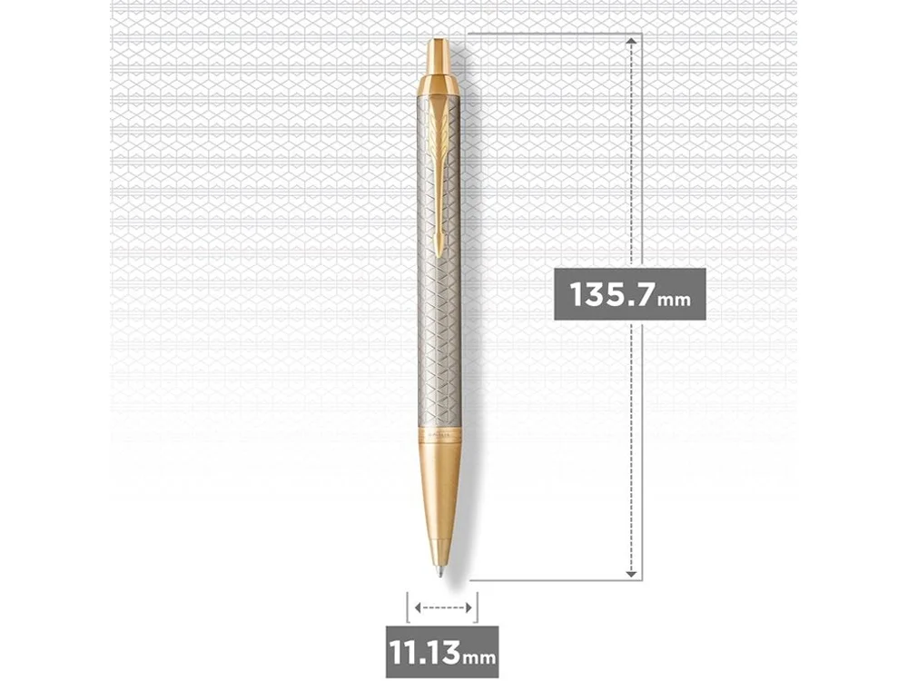 Ручка шариковая Parker IM Premium, серый, золотистый, серебристый - фото 5