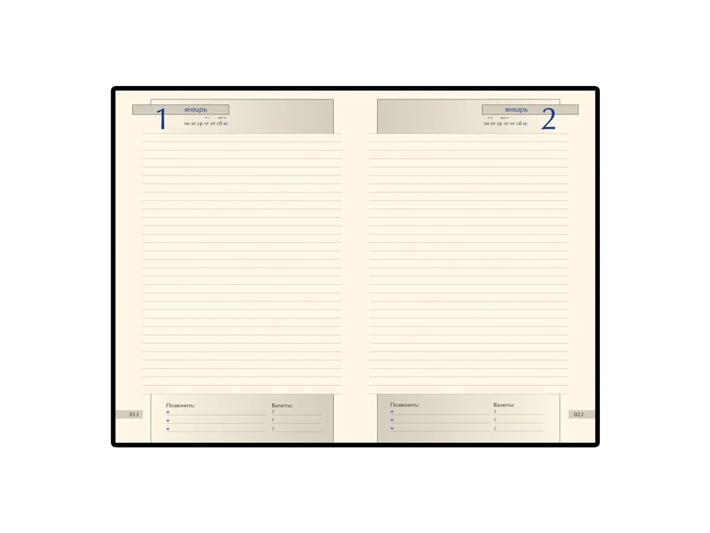 Ежедневник А5 полудатированный Imperium черный A5 - фото 2