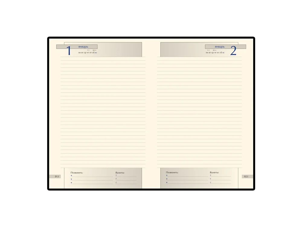 Ежедневник А5 полудатированный Imperium синий A5 - фото 2