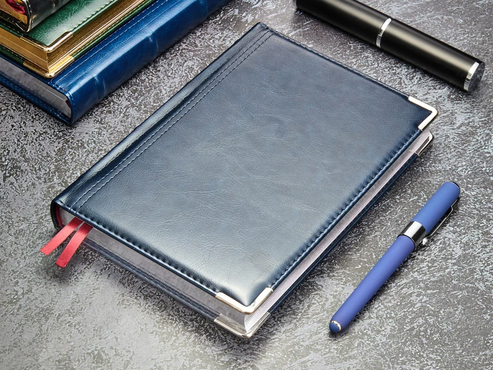 Ежедневник полудатированный А5 «Boss», темно-синий, A5 - фото 11