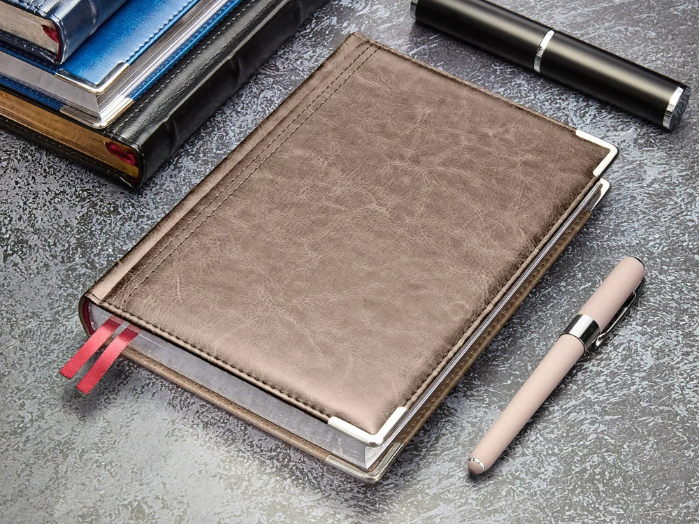 Ежедневник полудатированный А5 Boss серый A5 - фото 12