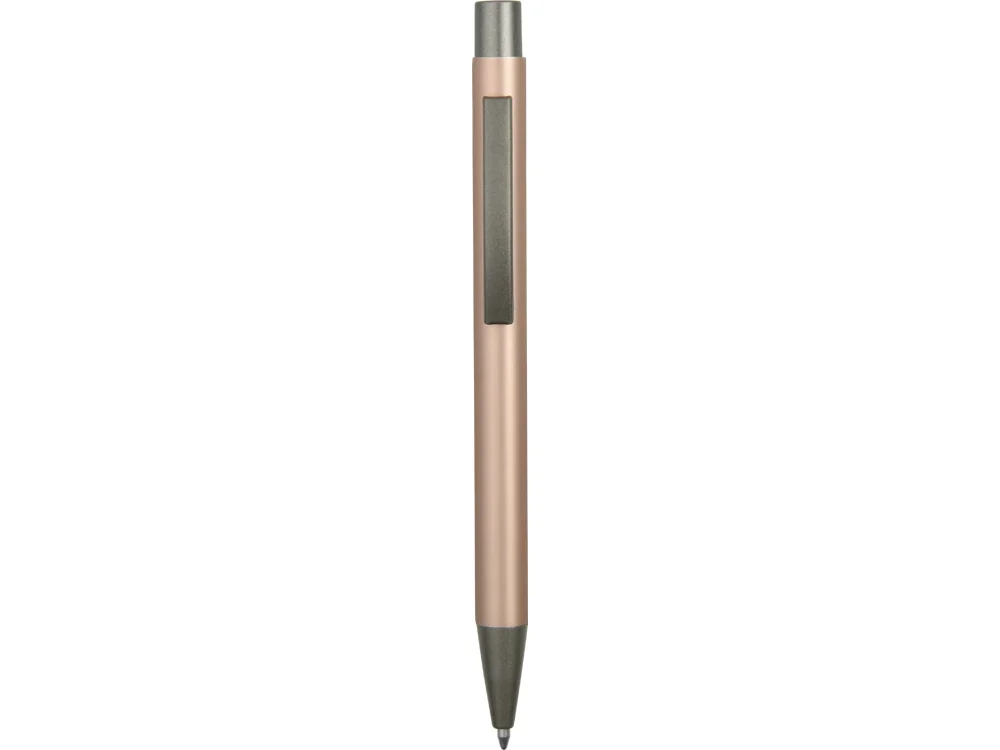 Ручка металлическая soft-touch шариковая Tender розовое золото/серый - фото 2