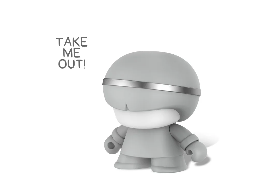 Портативный динамик Bluetooth mini XBOY серый - фото 2