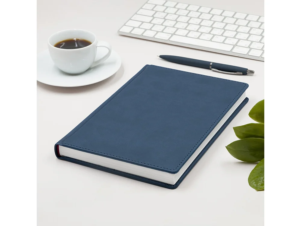 Ежедневник А5 датированный Velvet на 2026 год темно-синий - фото 3