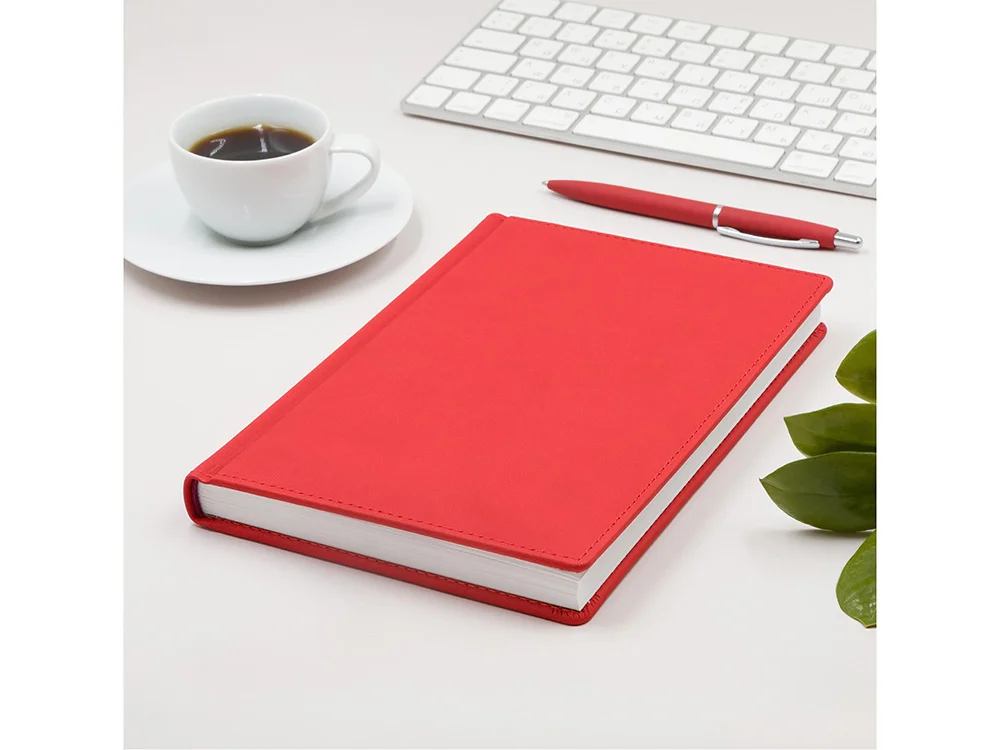 Ежедневник А5 датированный «Velvet» на 2026 год, красный - фото 3