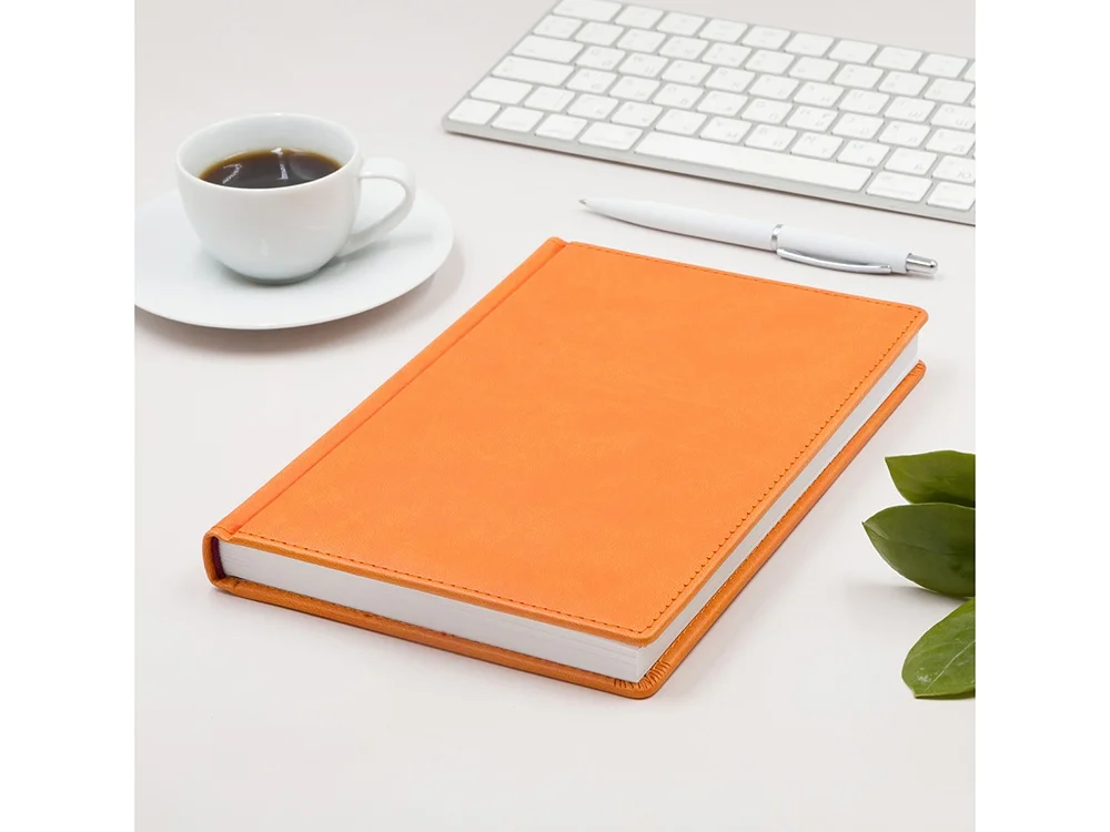 Ежедневник А5 датированный «Velvet» на 2026 год, оранжевый - фото 3