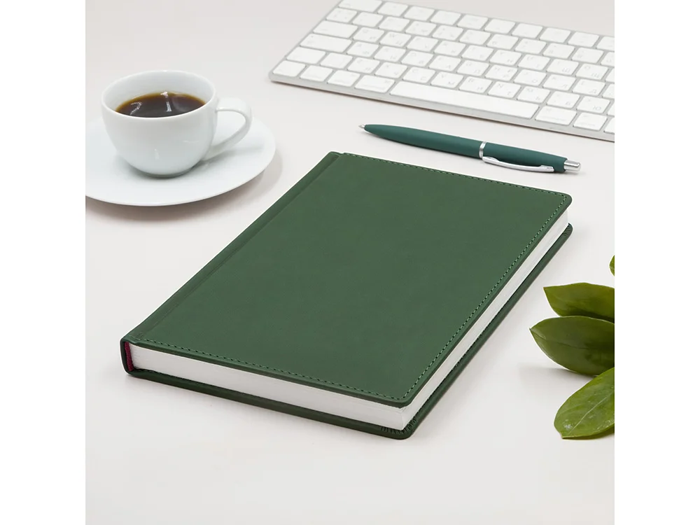 Ежедневник А5 датированный «Velvet» на 2026 год, темно-зеленый - фото 3