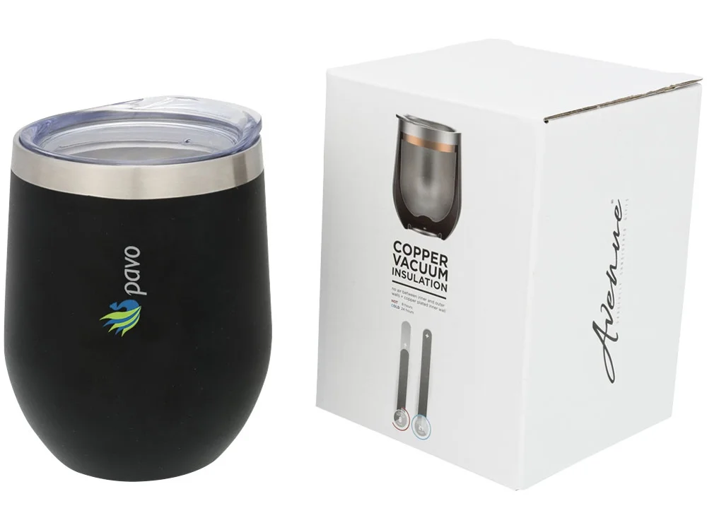 Вакуумная термокружка Corzo Copper черный 350 мл - фото 5