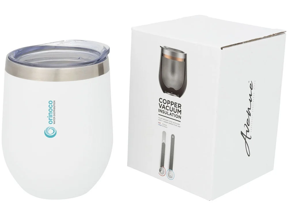 Вакуумная термокружка Corzo Copper белый 350 мл - фото 5