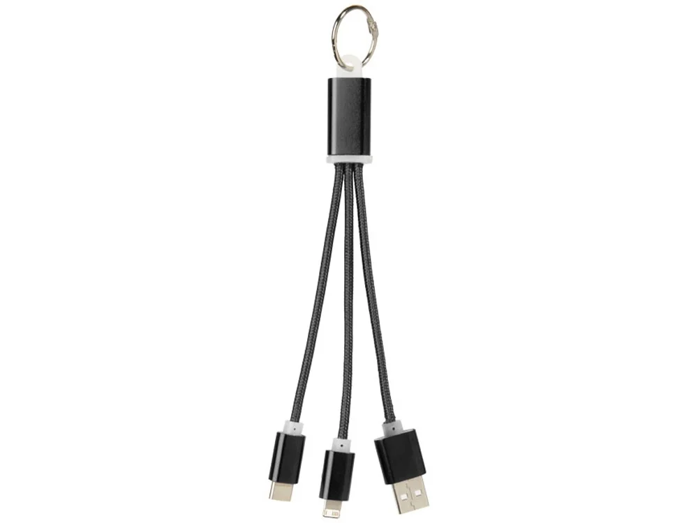 Кабель для зарядки Metal 3-в-1 черный - фото 4