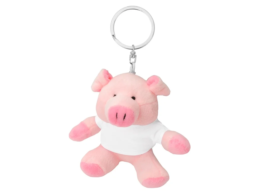 Брелок Свинка Одри розовый белый