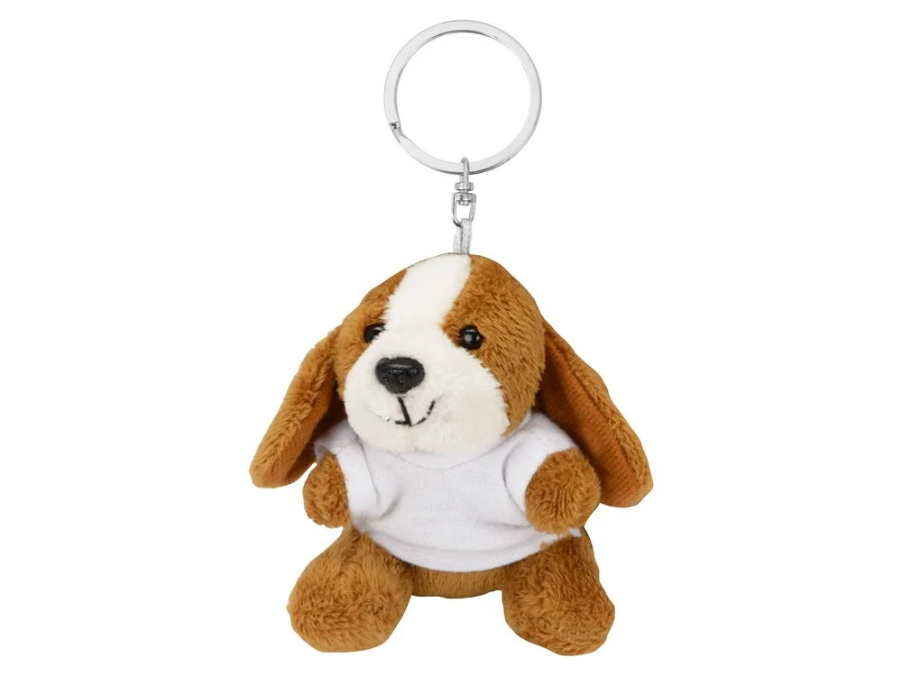 Брелок Собачка Брейди коричневый белый