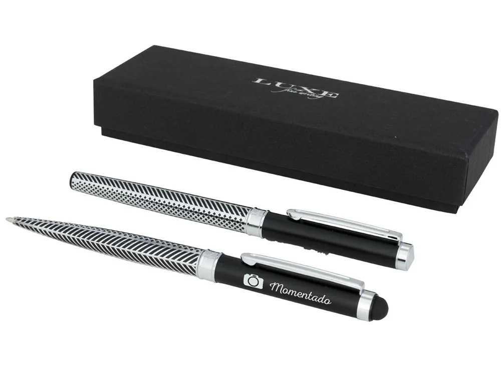 Подарочный набор ручек Empire серебристый/черный - фото 5