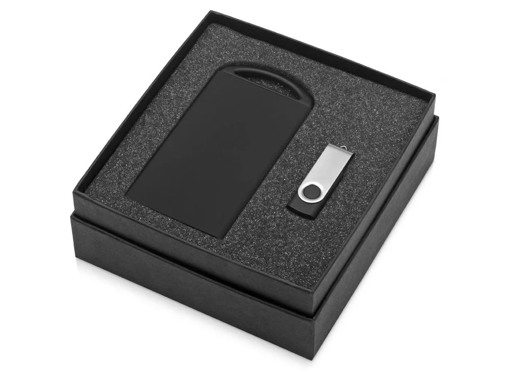 Подарочный набор Jack Nicholson с флешкой и зарядным устройством черный серебристый 8Gb - фото 2