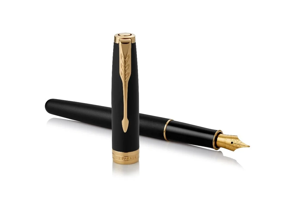 Ручка перьевая Parker Sonnet Matt Black GT черный/золотистый - фото 2