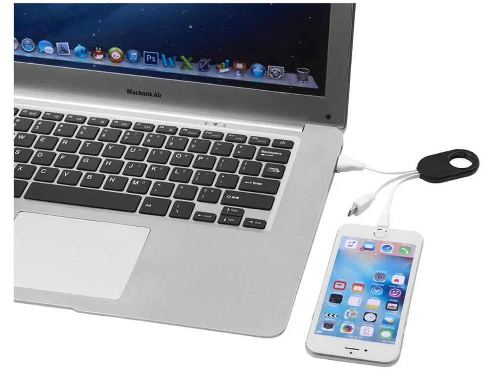 Кабель для зарядки «3-в-1», черный/белый - фото 3