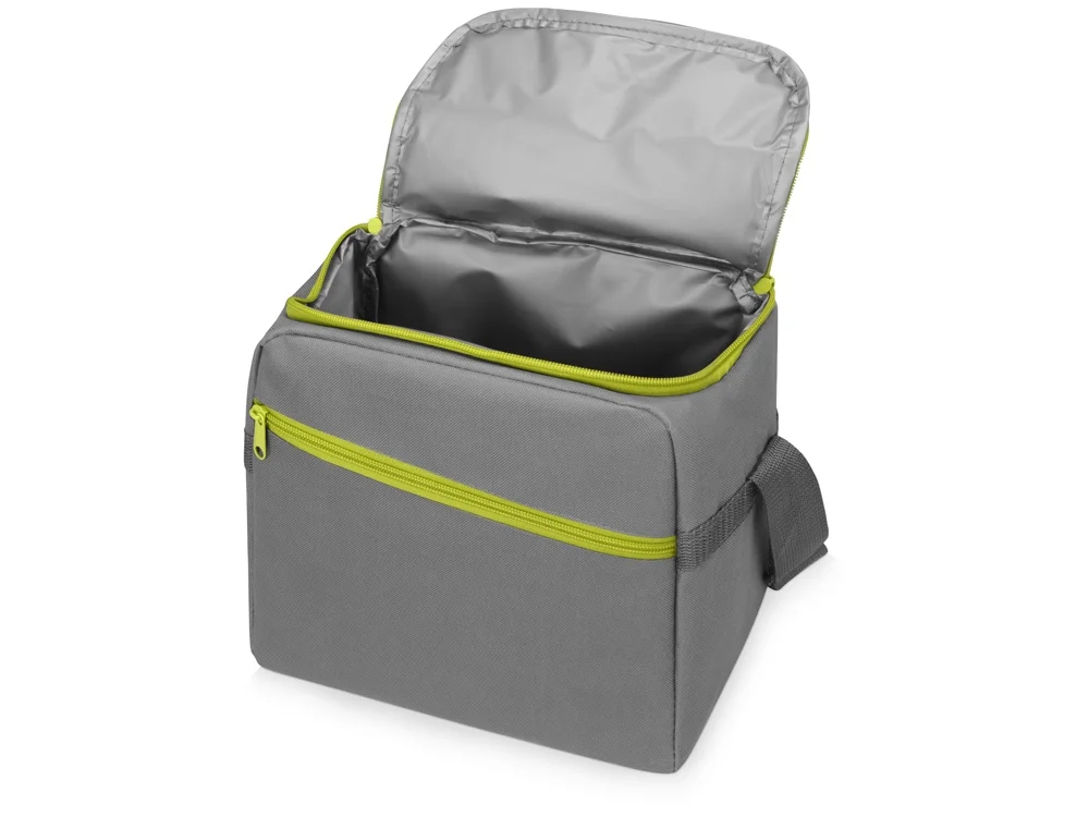 Изотермическая сумка-холодильник Classic серый/зеленое яблоко - фото 2