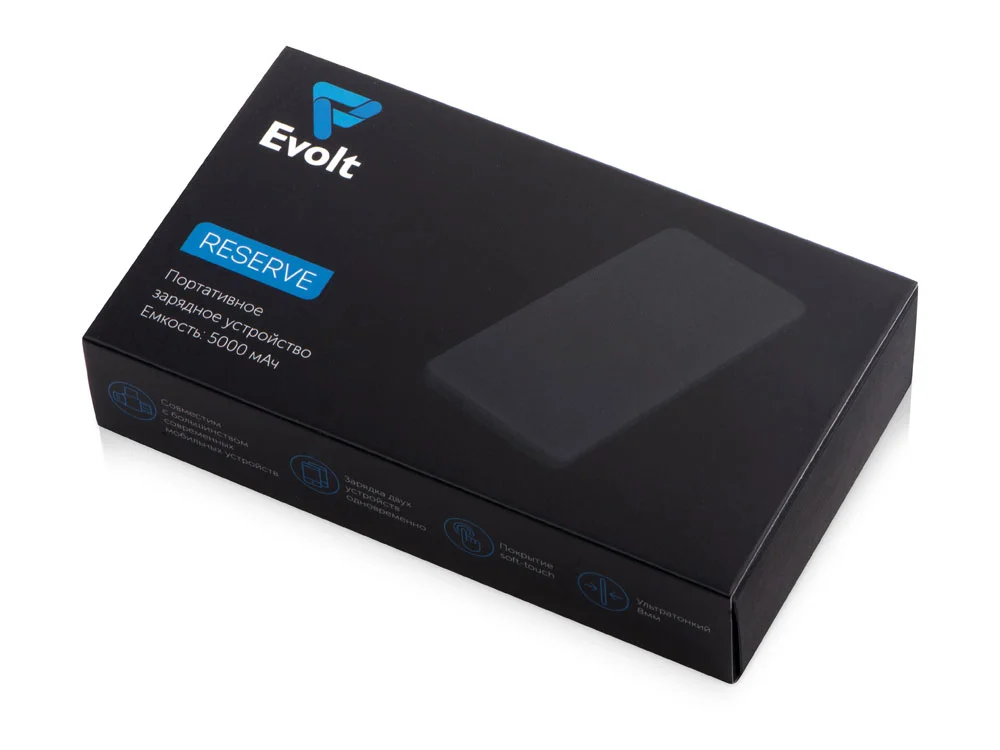Внешний аккумулятор Reserve с USB Type-C 5000 mAh черный - фото 8