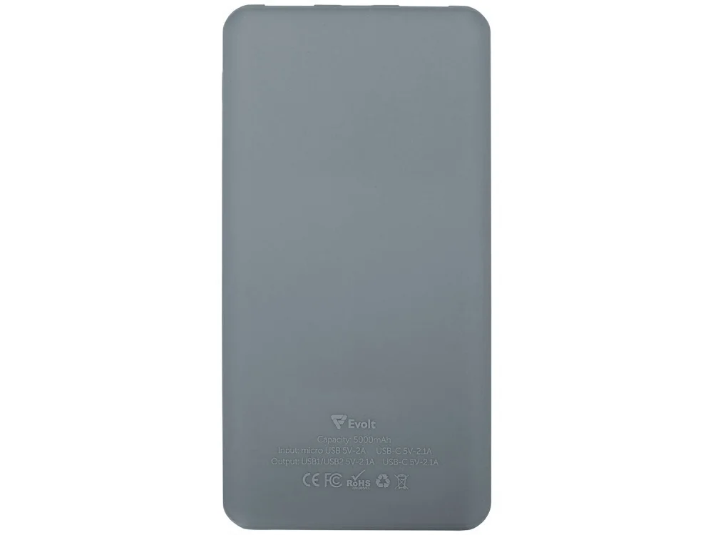 Внешний аккумулятор Reserve с USB Type-C 5000 mAh серый - фото 3