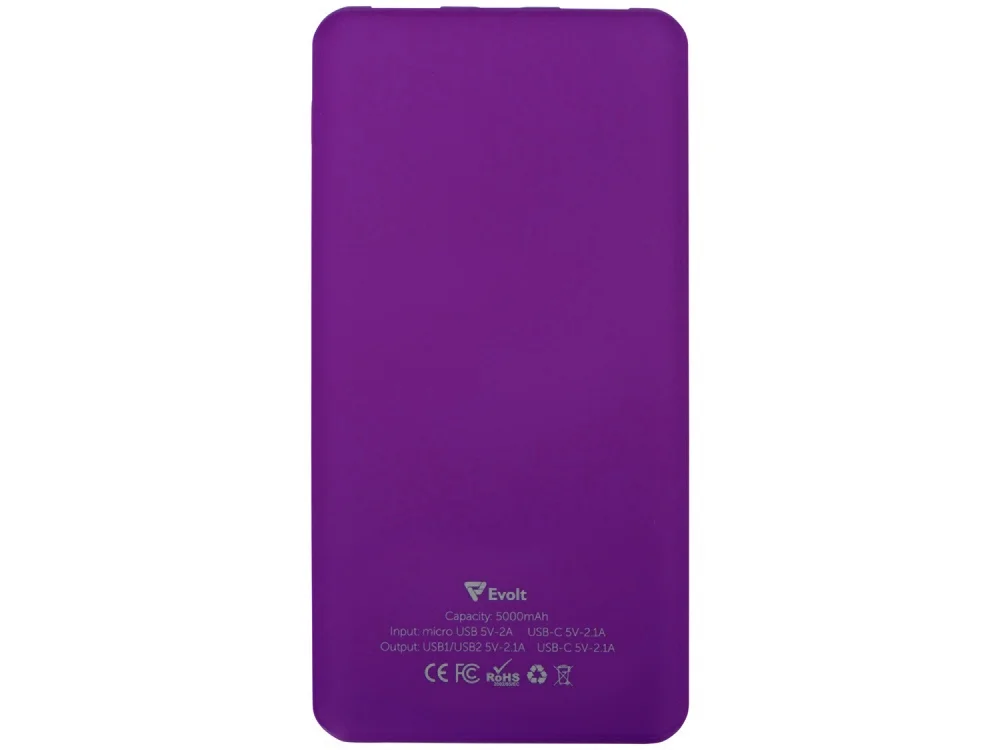 Внешний аккумулятор Reserve с USB Type-C 5000 mAh фиолетовый - фото 3