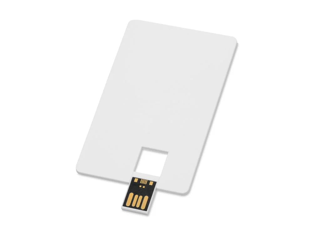 USB 2.0-флешка на 16 Гб Card в виде пластиковой карты белый 16Gb - фото 2