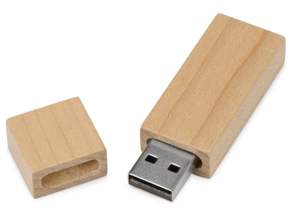 USB-флешка на 16 Гб «Woody» с магнитным колпачком, натуральный, 16Gb - фото 2