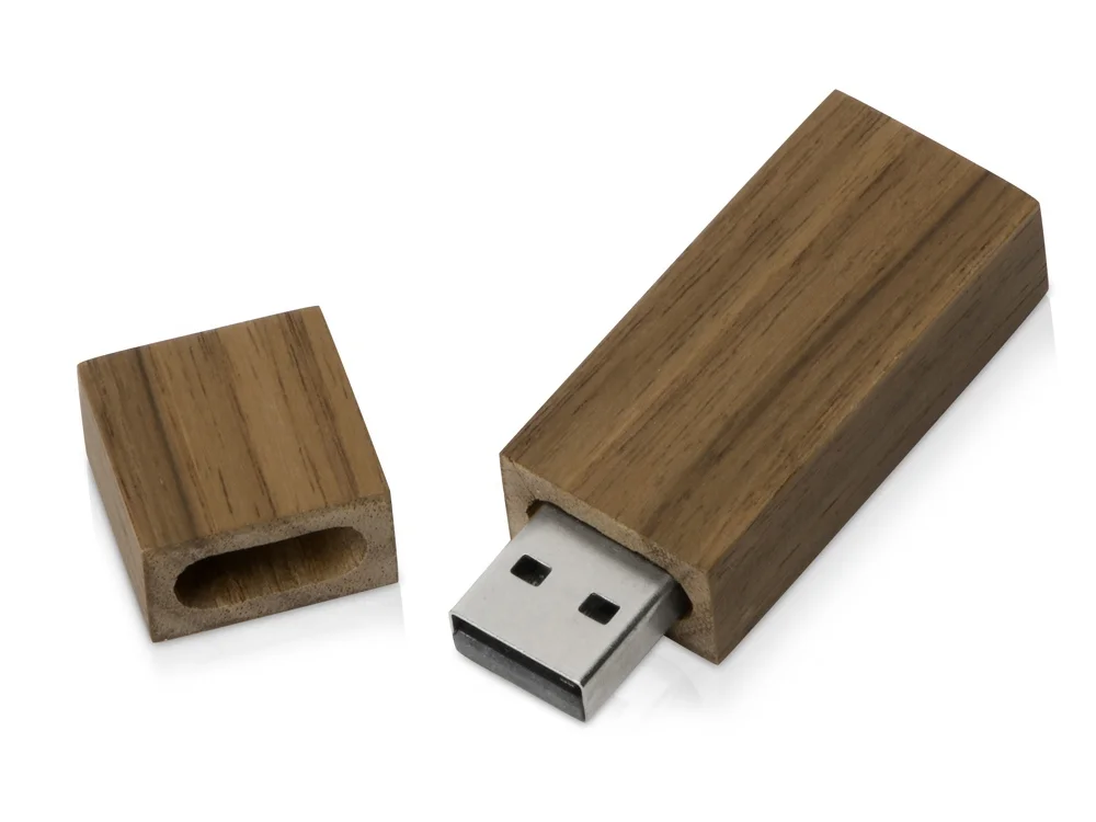USB-флешка на 16 Гб «Woody» с магнитным колпачком, темное дерево, 16Gb - фото 2