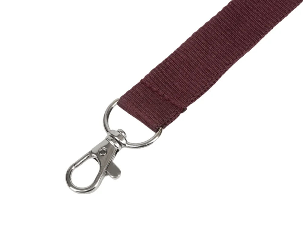 Ланьярд с карабином красный бургунди - фото 2