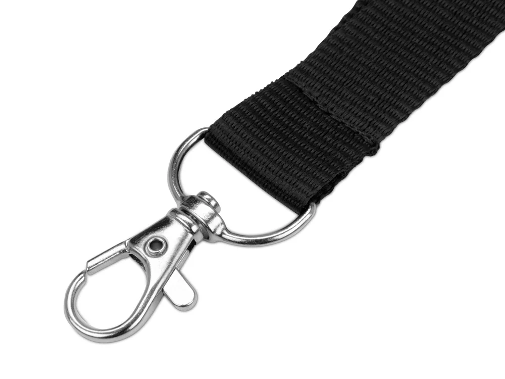 Ланьярд с карабином и замком безопасного разрыва черный - фото 2