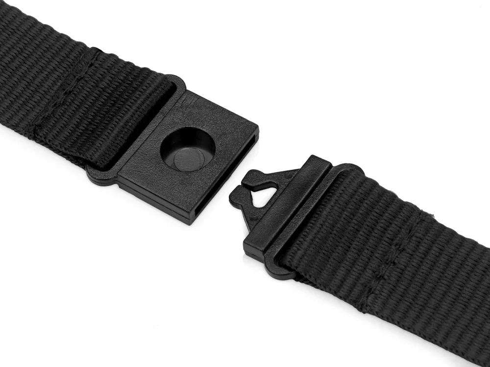 Ланьярд с карабином и замком безопасного разрыва черный - фото 4