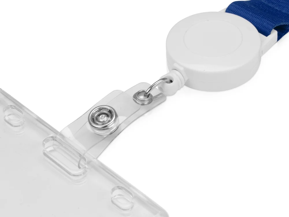Ланьярд с ретрактором синий - фото 3
