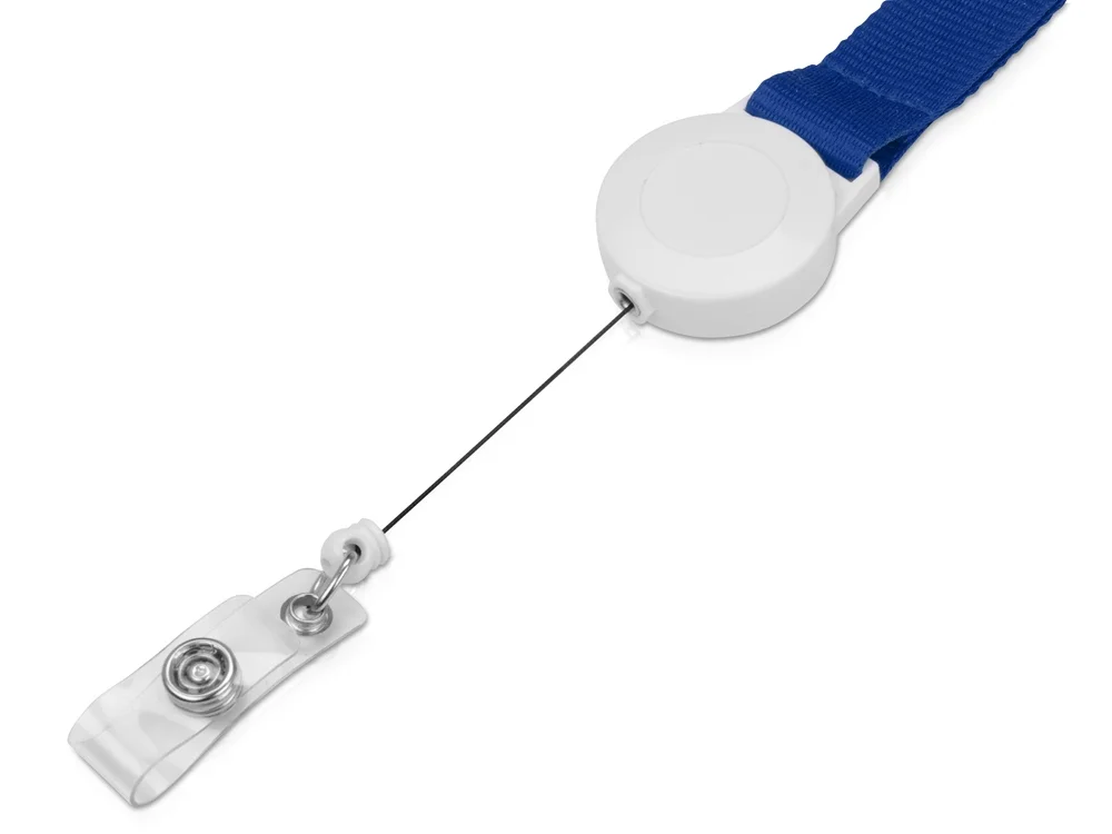 Ланьярд с ретрактором синий - фото 4