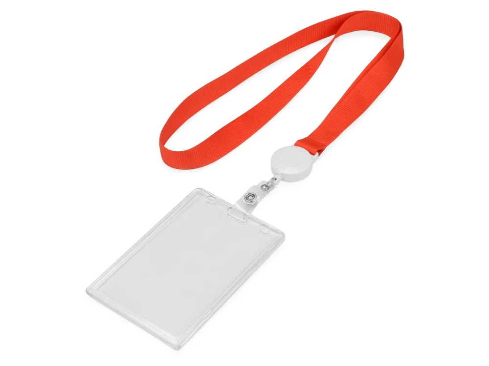 Ланьярд с ретрактором, красный - фото 2