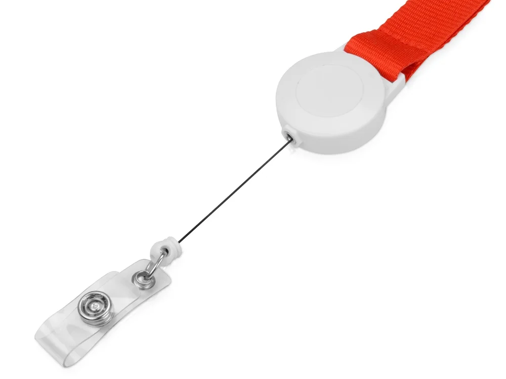 Ланьярд с ретрактором, красный - фото 4