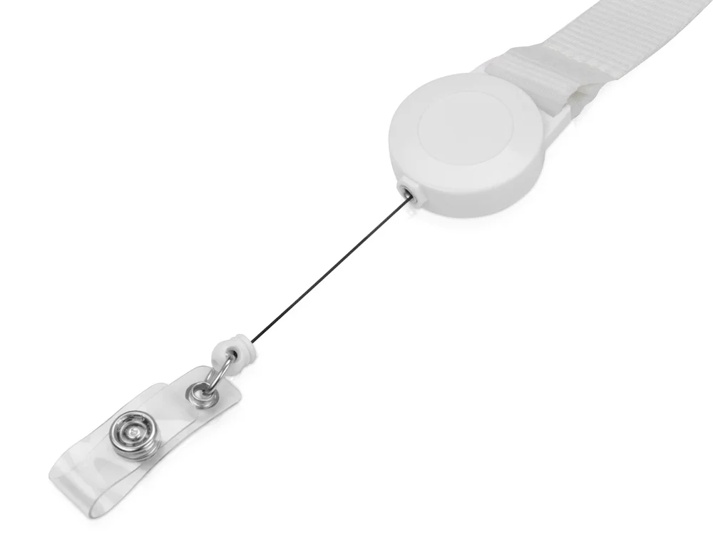 Ланьярд с ретрактором, белый - фото 4