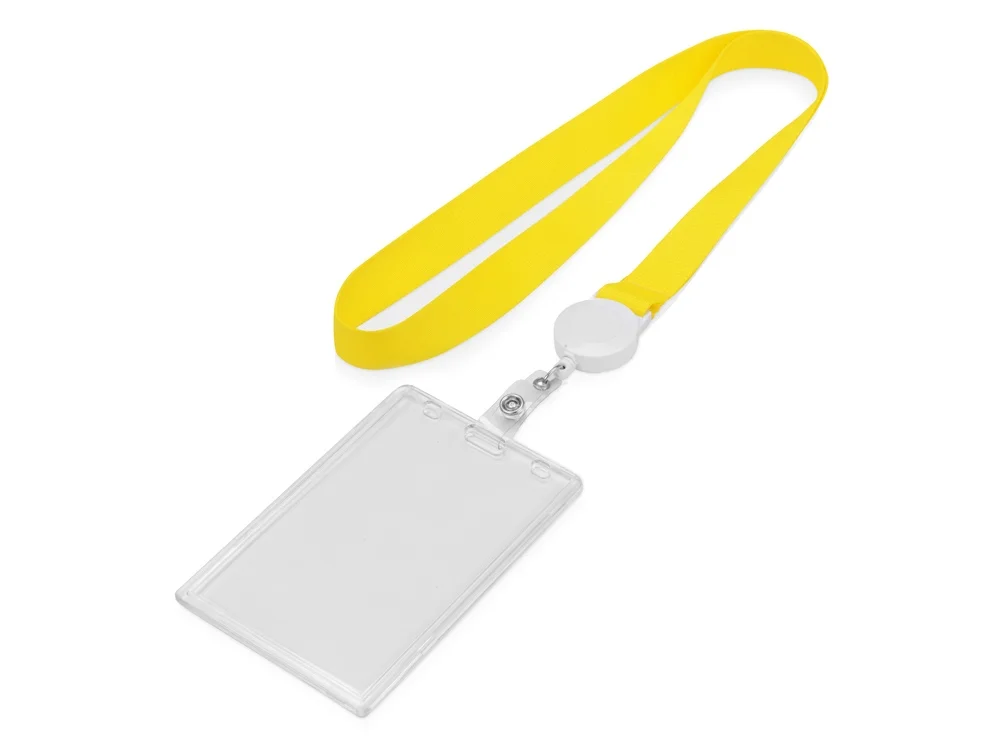 Ланьярд с ретрактором, желтый - фото 2