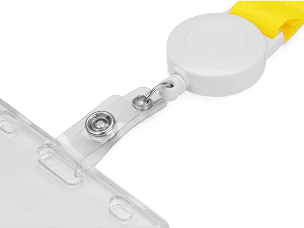 Ланьярд с ретрактором, желтый - фото 3