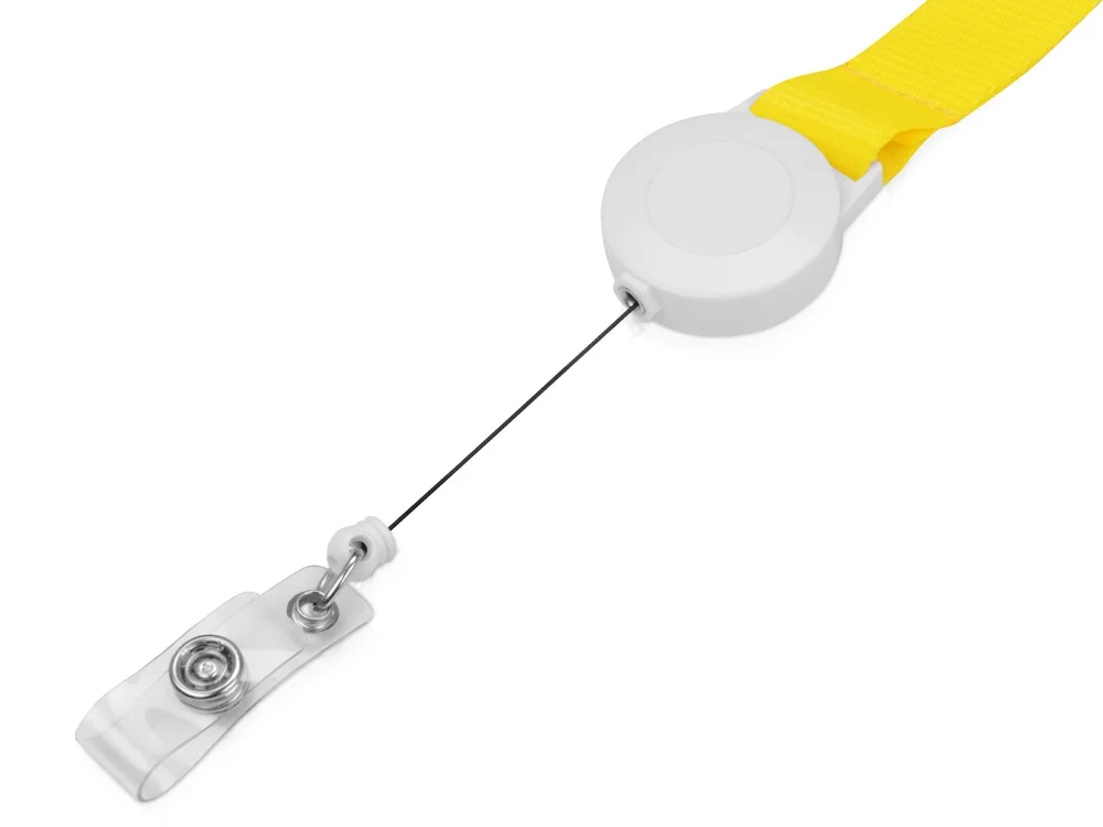 Ланьярд с ретрактором, желтый - фото 4