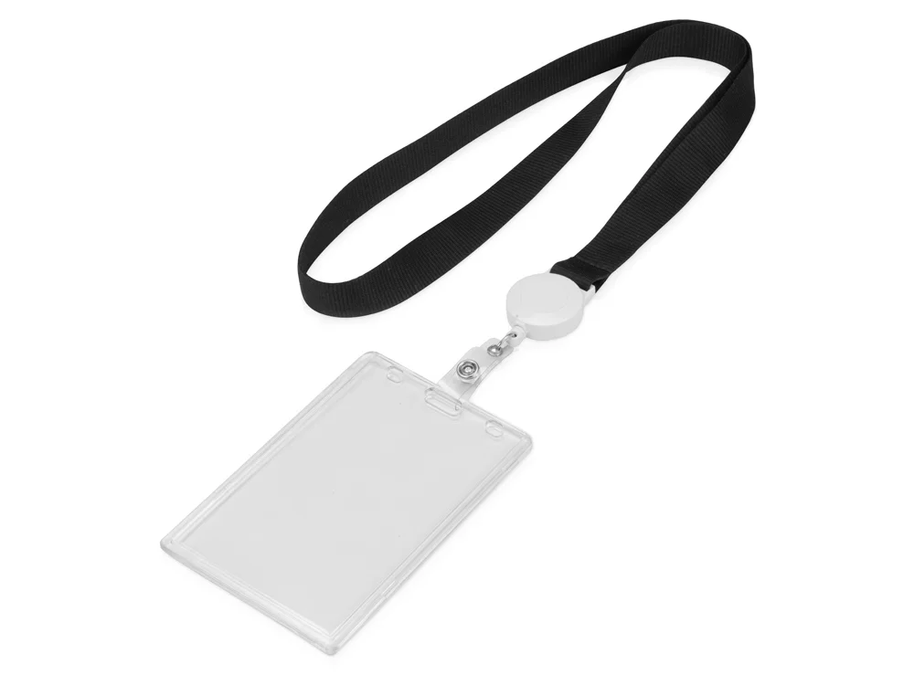 Ланьярд с ретрактором, черный - фото 2