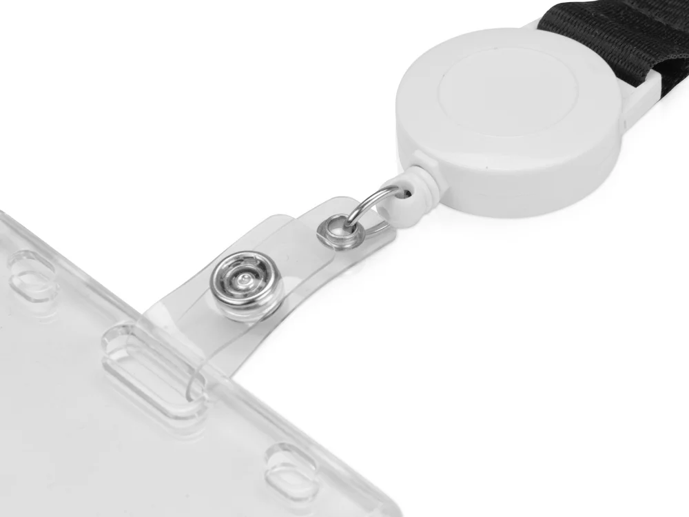 Ланьярд с ретрактором, черный - фото 3