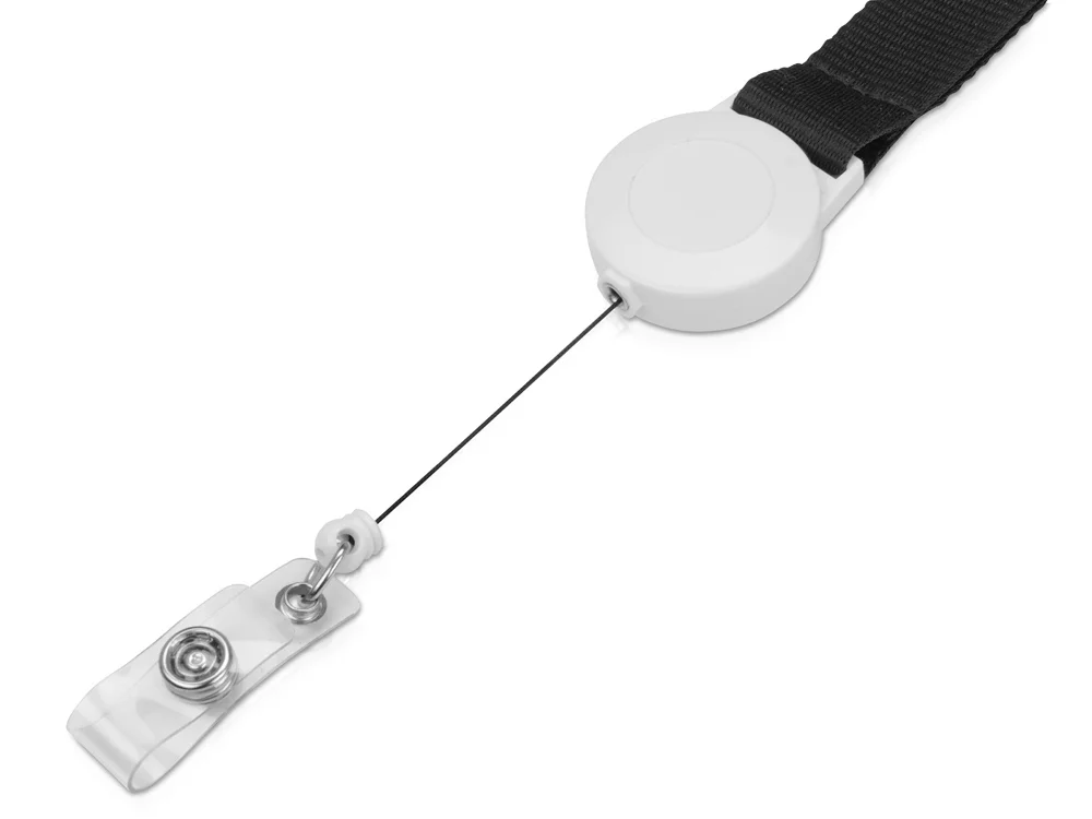 Ланьярд с ретрактором, черный - фото 4