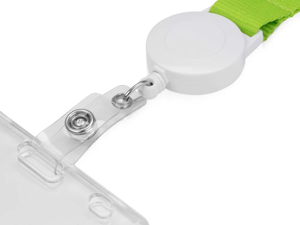 Ланьярд с ретрактором, зеленое яблоко - фото 3