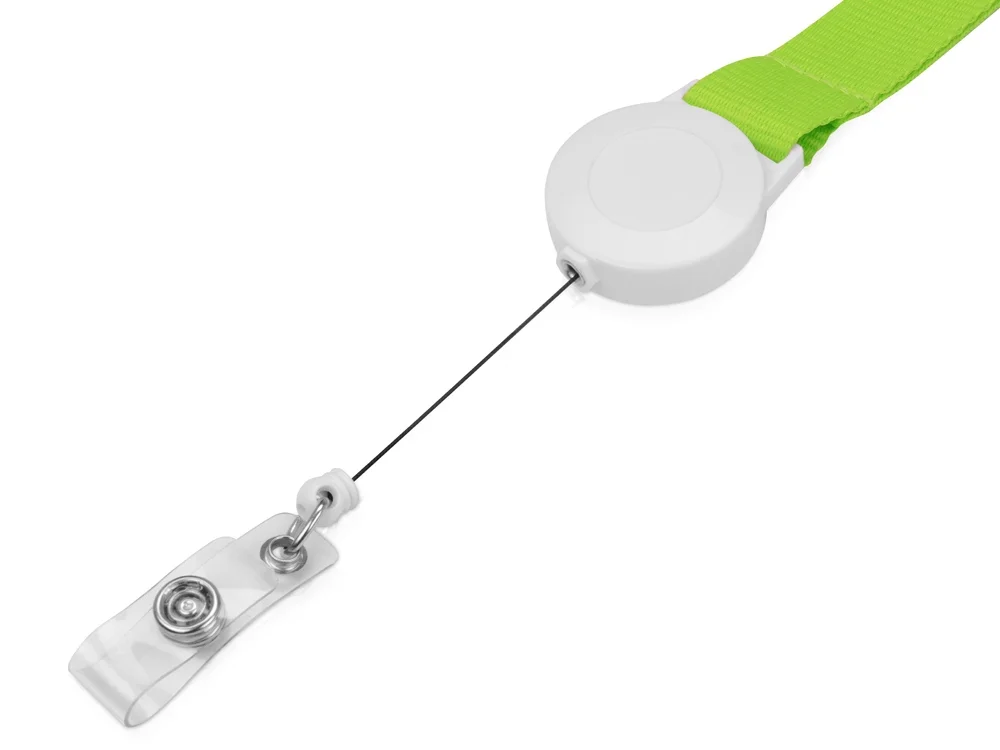 Ланьярд с ретрактором, зеленое яблоко - фото 4