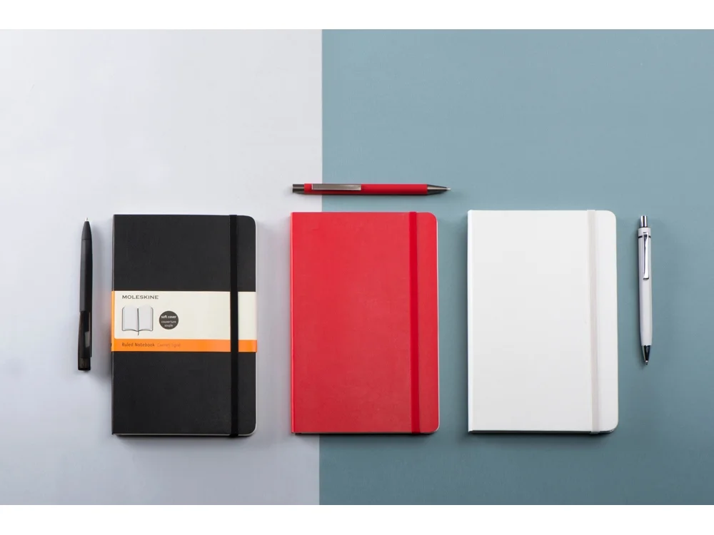 Подарочный набор Moleskine Hemingway с блокнотом А5 и ручкой серый - фото 6