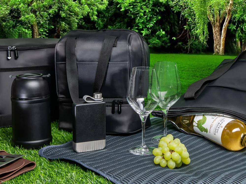 Сумка-холодильник «Cool» с 2-мя изолированными отделениями, темно-серый - фото 10