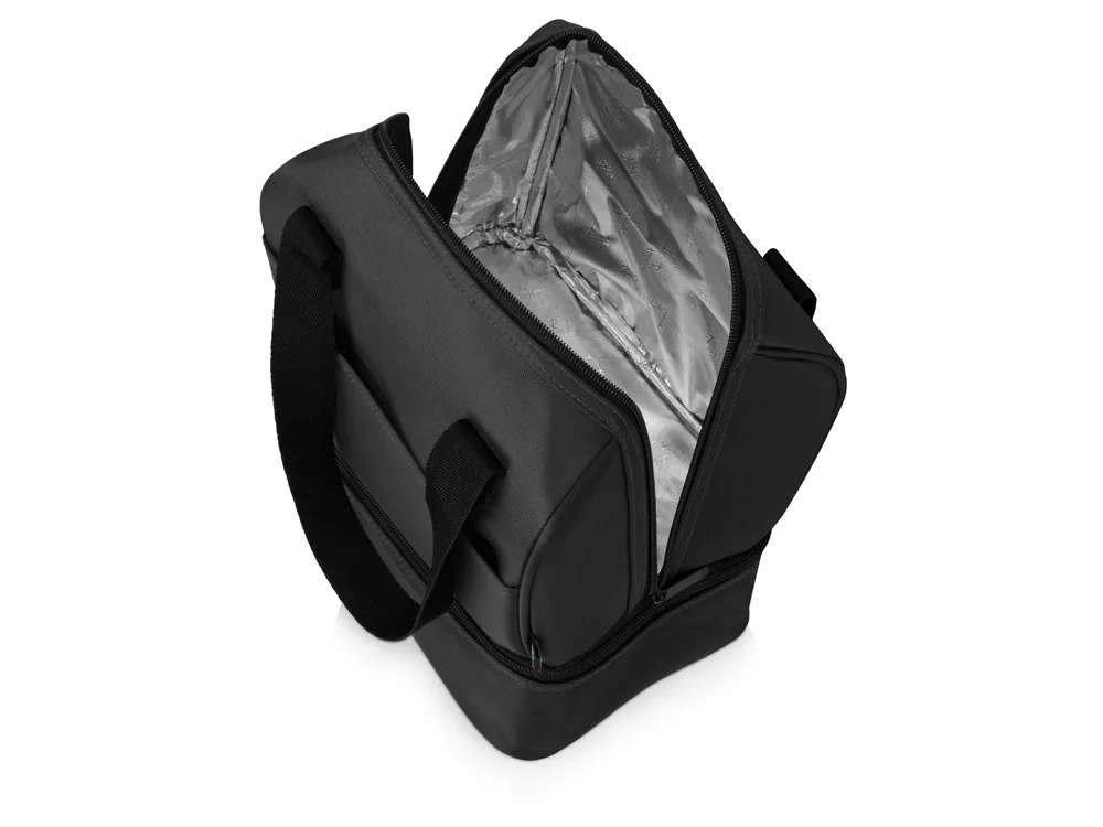 Сумка-холодильник «Cool» с 2-мя изолированными отделениями, темно-серый - фото 3