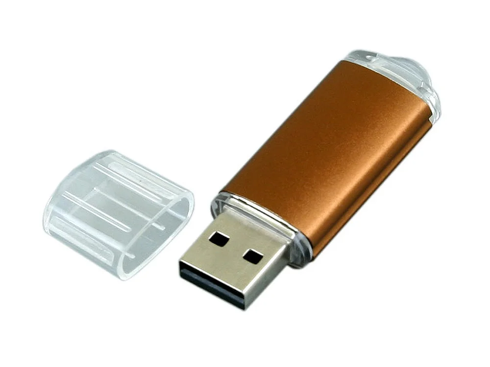 USB 2.0- флешка на 16 Гб с прозрачным колпачком коричневый 16Gb - фото 2